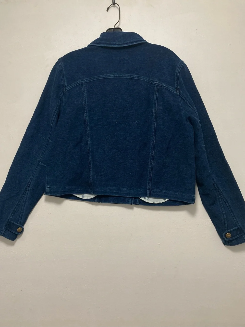 Pilcro Anthropologie Asymmetrical Zip Denim Moto Jacket Womens. Blue Size M
